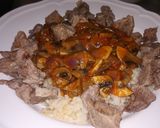 Foto del paso 4 de la receta Arroz integral, con carne y pisto de champiñones