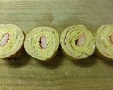 A picture of step 8 of For Bentos: Crab Stick Tamagoyaki Flavored with Soup Stock and Mayonnaise.