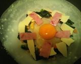 A picture of step 3 of Easy Galette-Style Fried Egg with Pancake Mix.
