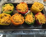 A picture of step 7 of Cheesy Chicken Stuffed Peppers.