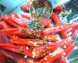 A picture of step 2 of Shishito Peppers Chili Peppers with Korean Miso.