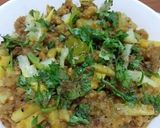 A picture of step 7 of Aloo Qeema.
