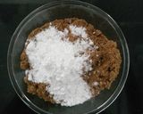 A picture of step 2 of Steamed Parle-g cake.