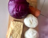 A picture of step 1 of Five-Color Vegetarian Spring Rolls.