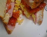A picture of step 4 of Pepperoni ham and egg sandwich.