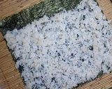 A picture of step 5 of Gimbap: Korean Nori Seaweed Rolls.