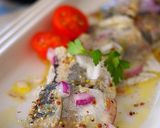 A picture of step 6 of Horse Mackerel Sashimi Tossed in Mustard Marinade.