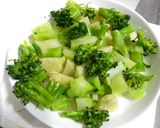 A picture of step 1 of Lasagna-style Layered Broccoli and Potatoes ♪.