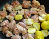 A picture of step 8 of A Chef's Recipe for Chinese-style Chestnut and Chicken Stir-fry with Star Anise.