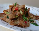 A picture of step 3 of Pork Slice In Oyster Sauce With Bak Choy.