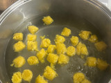 Ñoquis de batata y cabutia