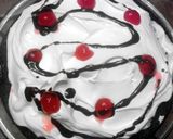 A picture of step 13 of Fudgy Chocolate Chip Cherry Pie.