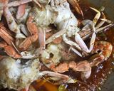 Gambar langkah 5 resipi Ketam Goreng Sambal.