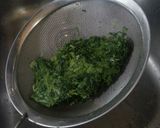 A picture of step 2 of HCG diet meal 4: baked chicken and spinach pocket.