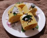 A picture of step 6 of Khandvi.