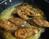A picture of step 3 of Amritsari fried fish.