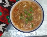 A picture of step 4 of Hot and sour soup.