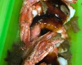 Foto del paso 5 de la receta: Gambones en salsa de ostras y bimi en el microondas con estuche Lékué