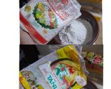 Foto langkah ke 1 dari resep Bongko Pontianak 2 Rasa|Pandan & Taro.