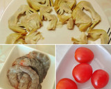 Foto del paso 7 de la receta: Pizza de alcachofa y langostinos