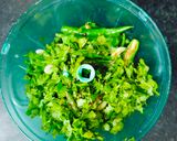 A picture of step 5 of Green chilli thecha.