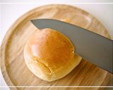 A picture of step 3 of Totoro Sandwich using a Bread Roll.
