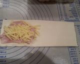 A picture of step 2 of Ham and cheese bake.