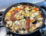 Une image de l'étape 26 de Potée aux saucisses fumées, lard et légumes.