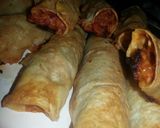 A picture of step 6 of Leftover Turkey Taquitos.