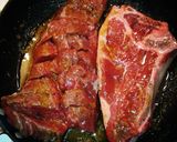 A picture of step 8 of Steak and Mushroom reduction sauce.
