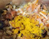 A picture of step 2 of Phali ki Sabzi.