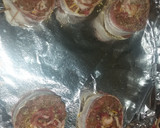 A picture of step 7 of Bacon cheeseburger roll up.