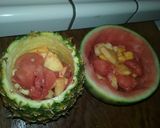 A picture of step 4 of Piña/sandia loca crazy pineapple/watermelon.