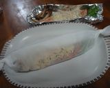 A picture of step 5 of Foil-Wrapped Salmon with Green Onions and Mayonnaise.
