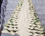 Foto del passaggio 5 della ricetta Albero di Natale di pasta sfoglia ripieno di ricotta e spinaci