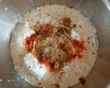A picture of step 1 of Mix veg sooji fritters.
