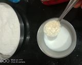 A picture of step 1 of Coconut burfi.