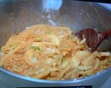 A picture of step 1 of Kimchi pancake.