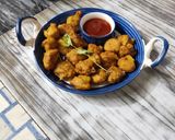 A picture of step 5 of Moong Dal bhajiya.