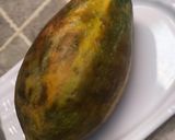 A picture of step 1 of Pawpaw smoothie.