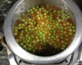 A picture of step 4 of Green peas pulao in pressure cooker.