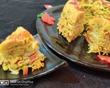 A picture of step 12 of Layered veg maggi handwa.