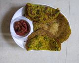 A picture of step 8 of Mixed dal veggies chilla.