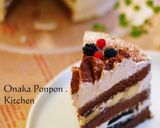 A picture of step 10 of Decorated Cafe Mocha Cake.