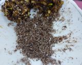 A picture of step 1 of Nuts chocolate nariyal ladoo.