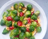 A picture of step 5 of Colourful Scrambled Eggs with Brussels Sprouts.