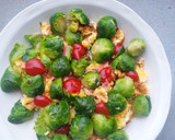 A picture of step 5 of Colourful Scrambled Eggs with Brussels Sprouts.