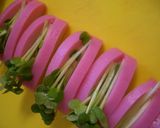 A picture of step 2 of Kamaboko Fish Cake Sandwiches with Daikon Sprouts.