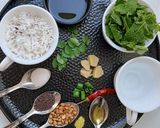 A picture of step 3 of Pudina Kobbari Pachadi/Mint Coconut Chutney (South India Special).