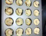 A picture of step 7 of cheesy corn dog bites.